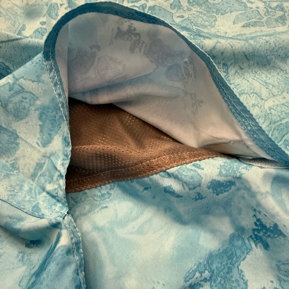 Realtree Fishing Ocean + Coast Blue Camo Performance Fishing Shirt Mens L - Picture 10 of 12